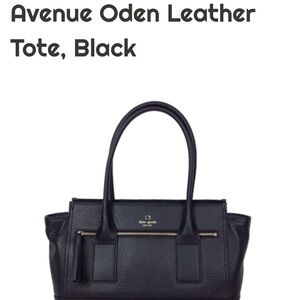 Kate Spade Black Structured Leather Tote